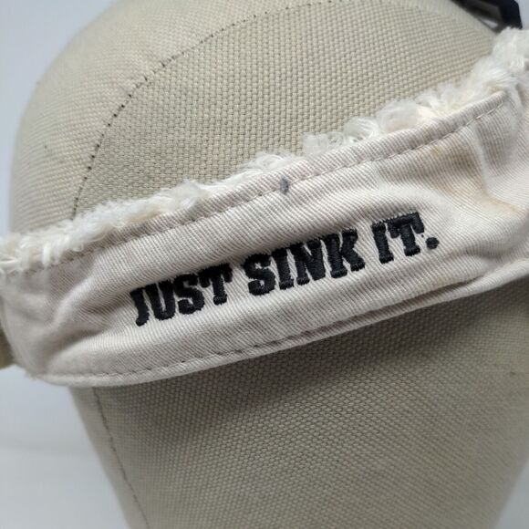 University of Beer Pong Men's Sun Visor Hat Cap Tan W/Tags Embroidered Logo - Picture 9 of 16